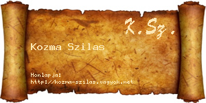 Kozma Szilas névjegykártya